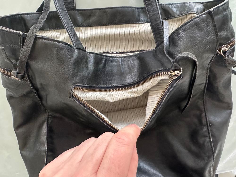 Sac Cabas Zadig &amp; Voltaire Cuir Noir Patin&eacute; Maroquinerie