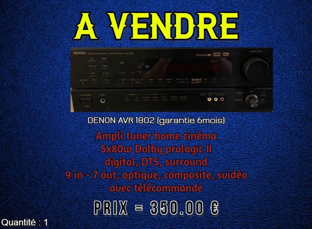 DENON AVR1802 Audio et hifi