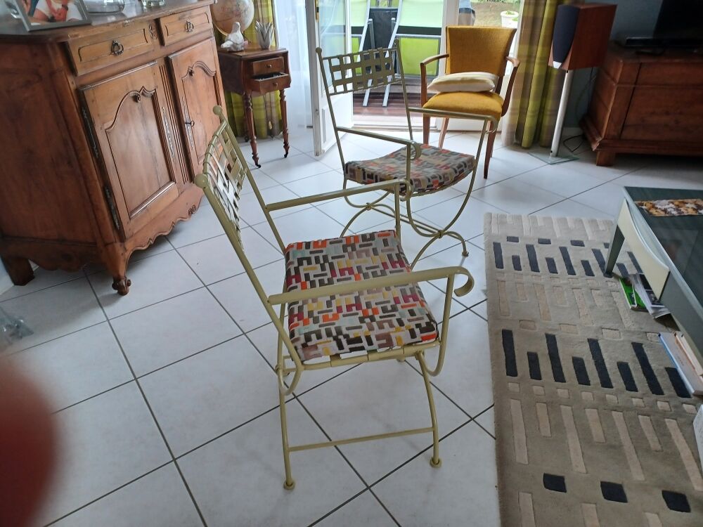 Fauteuils fer forg&eacute; Meubles