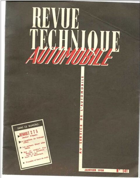REVUE TECHNIQUE AUTOMOBILE RENAULT 2 T 5 (moteur Fr�gate) 10 Montauban (82)