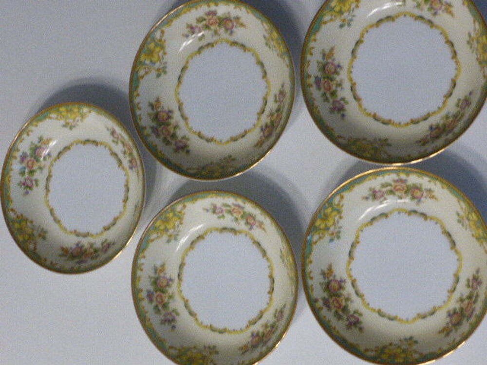 5 coupes &agrave; fruit ou &agrave; dessert Porcelaine japonaise Meito Chi Cuisine