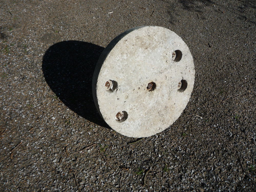 Pieds de parasol b&eacute;ton diam&egrave;tre tube 45mm Jardin