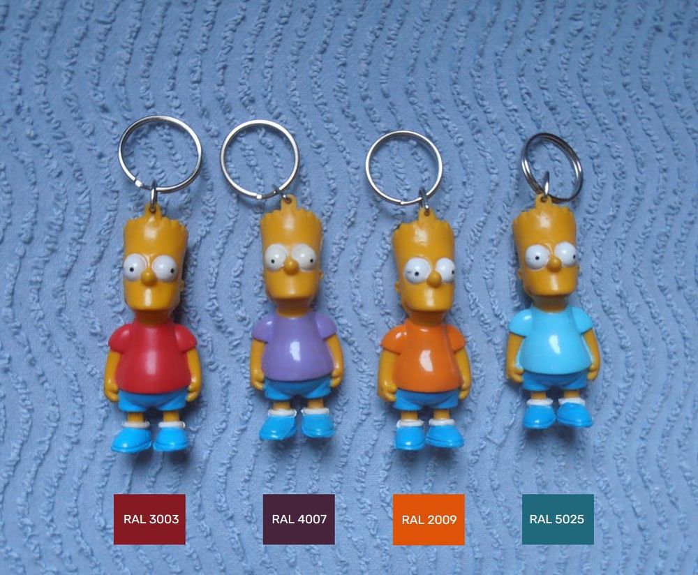 Porte cl&eacute;s/clefs Vintage figurines Bart Simpson en plastique 