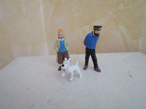 VIEILLE FIGURINE TINTIN ET MILOU CAPITAINE HADDOCK   12 Villepinte (93)