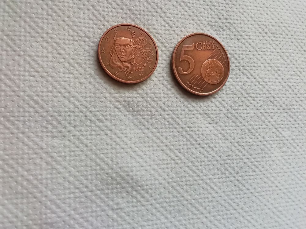 Pi&egrave;ces 2 et 5 centimes 1999 