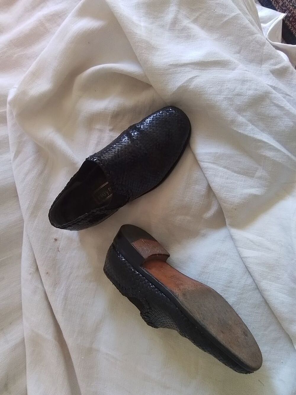 Mocassins homme tress&eacute;s Chaussures