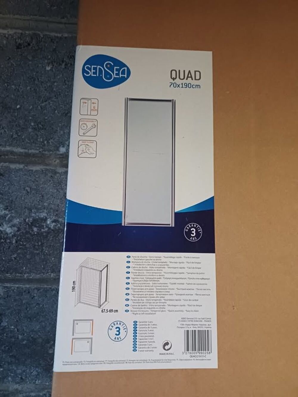 paroi de douche en verre Bricolage
