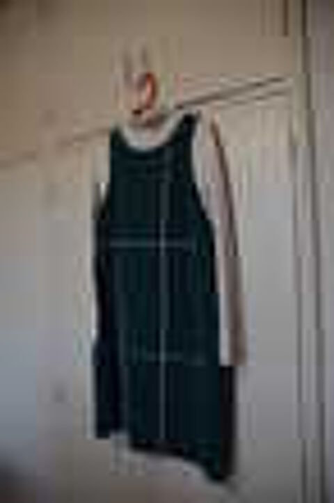 robe chasuble vert fonc&eacute; et son pull col roul&eacute; Vtements