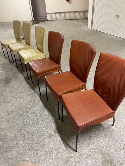 6 ChaiseS Spica en cuir industrielles  Montis. 320 Tourrettes (83)