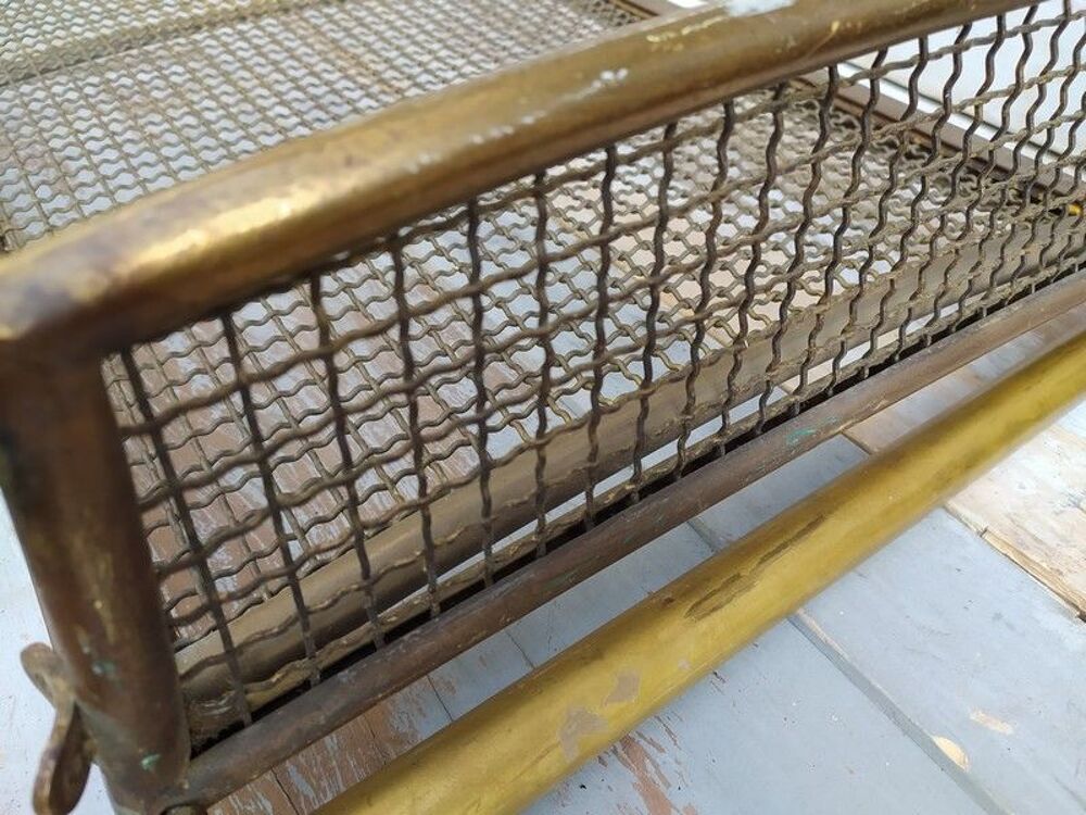 Ancien Porte Bagages de Train en Laiton D&eacute;but XX&egrave;me 