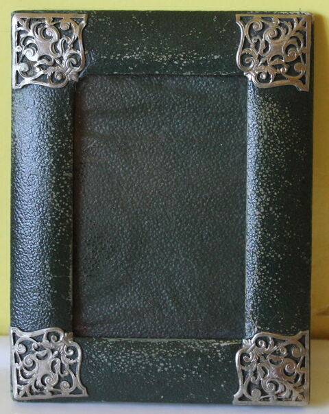 Cadre photo NAPOLEON III velours XIX eme cuir vert  20 Issy-les-Moulineaux (92)