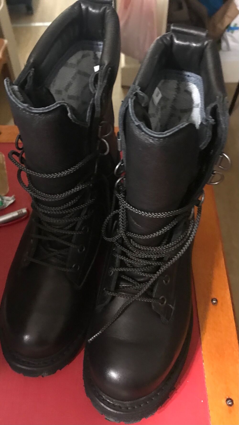 Boots rangers cuir noir taille 40 Chaussures
