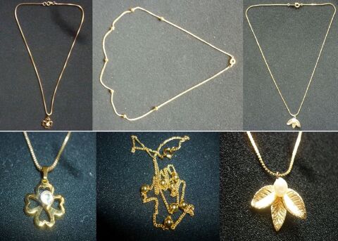 BIJOUX fantaisie collection DAMART : Lot de 3 colliers dorés 30 Loivre (51)