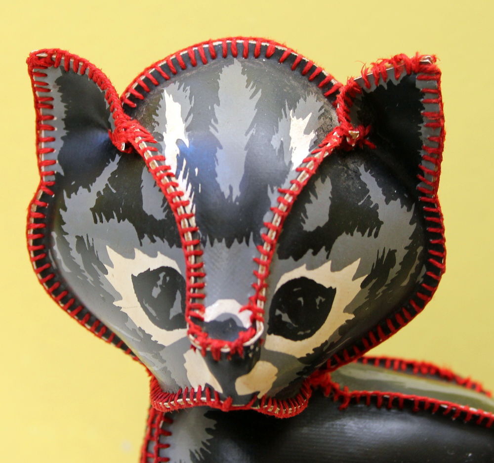 Jouet ancien CHATON vinyle cousu main 1960 Jeux / jouets
