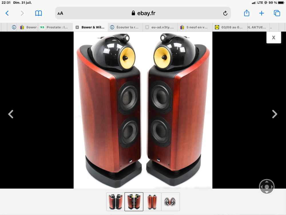 PAIRE D'ENCEINTES B&amp;W 802 D2 ROSENUT EN TR&Egrave;S BON &Eacute;TAT Audio et hifi