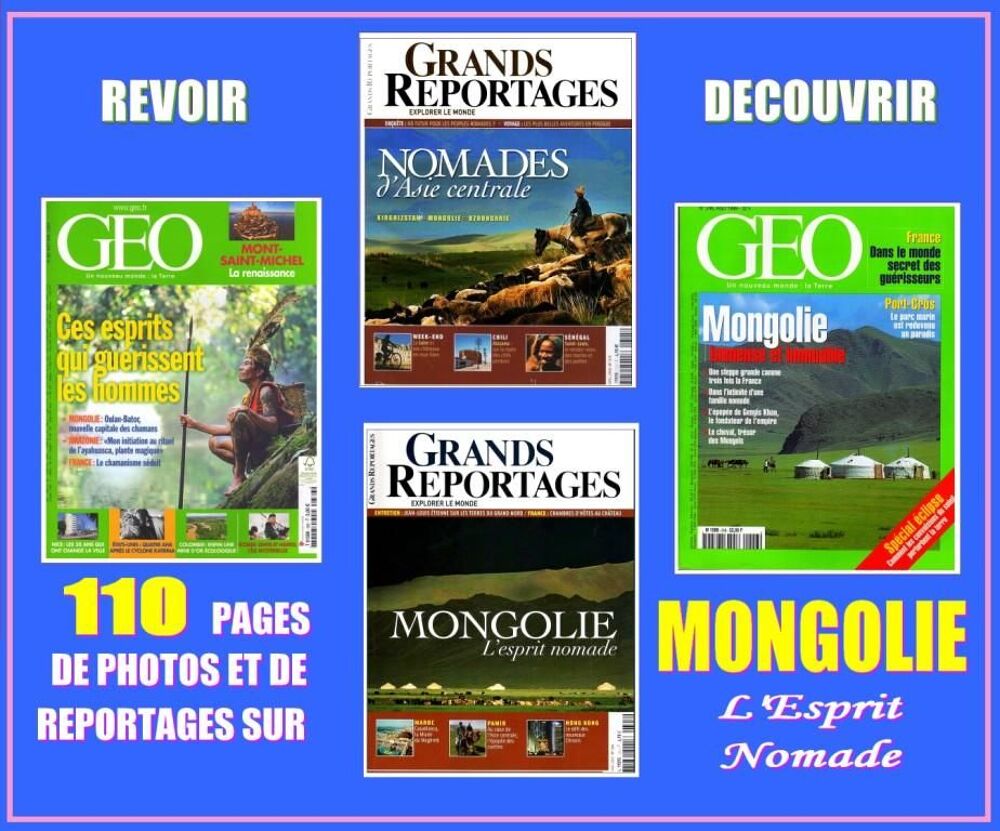 MONGOLIE - chamans et nomades - ASIE CENTRAL Livres et BD