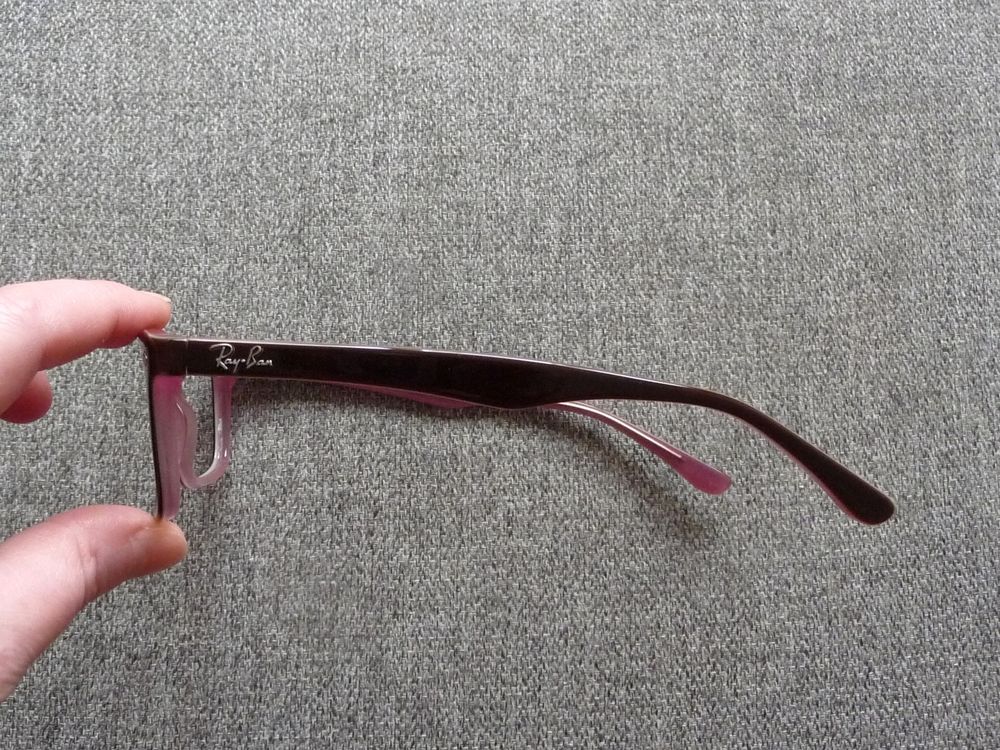 Monture/ Lunette de Vue Rectangle Marron et Rose- Ray Ban Bijoux et montres