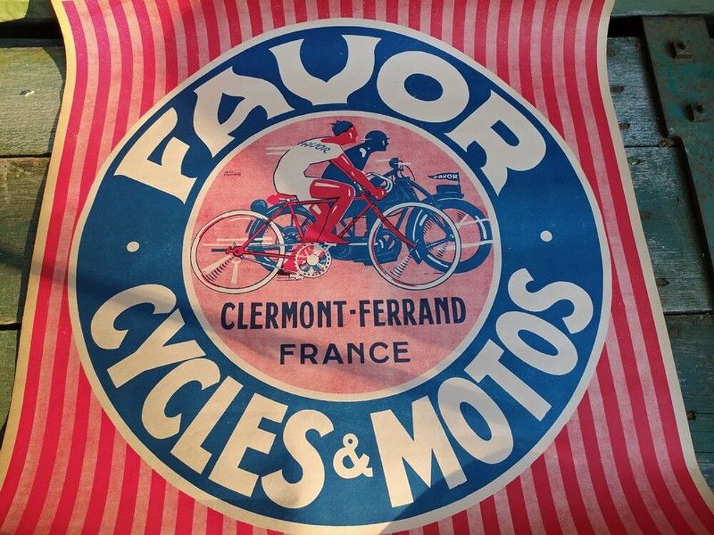 Ancienne Affiche FAVOR Cycles &amp; Motos 1930 