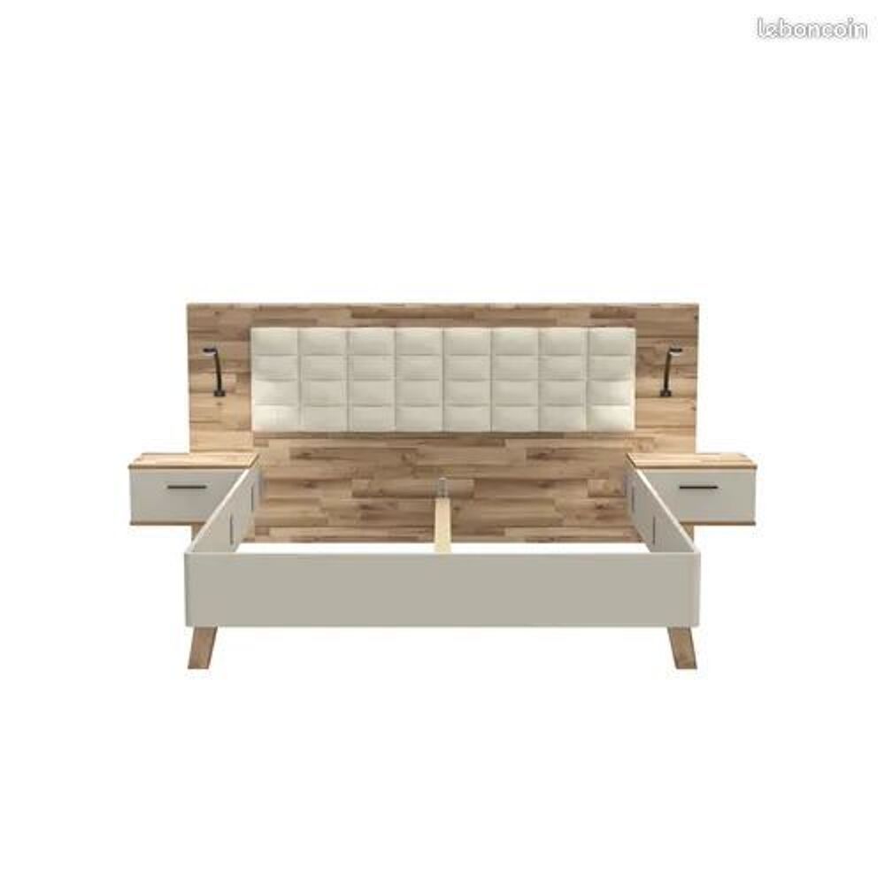 Cadre de lit Queen size Ricciane 160x200 Meubles