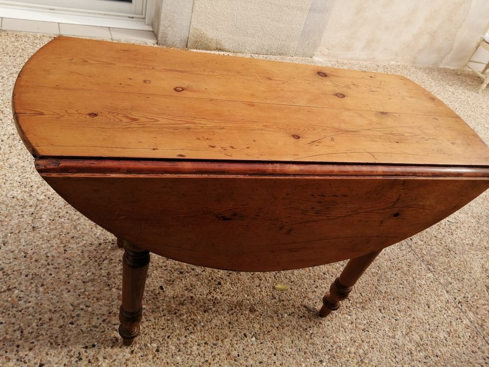 Table ovale en bois ancienne transformable Meubles