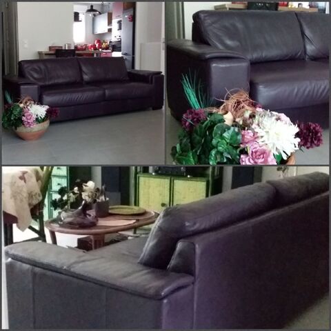CANAP 3 PLACES CUIR Bois&Chiffons 799 Saint-tienne-du-Rouvray (76)