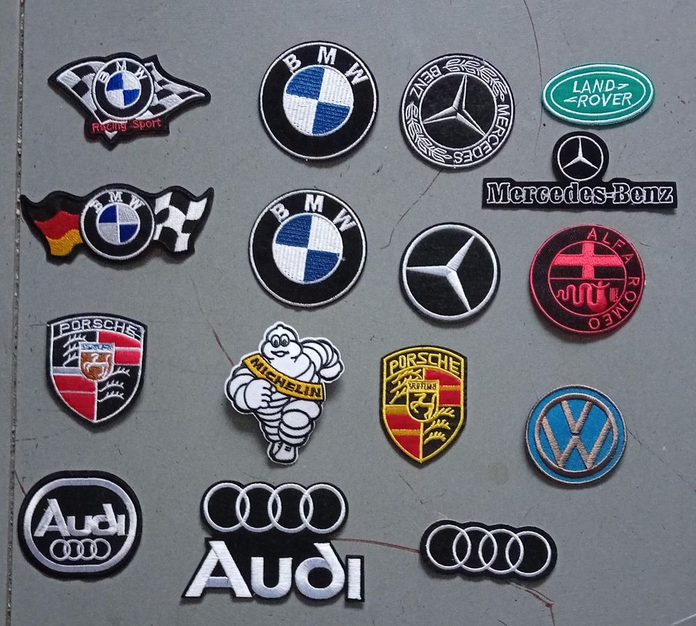 Ecusson patch bmw mercedes audi porsche volvo voiture moto 