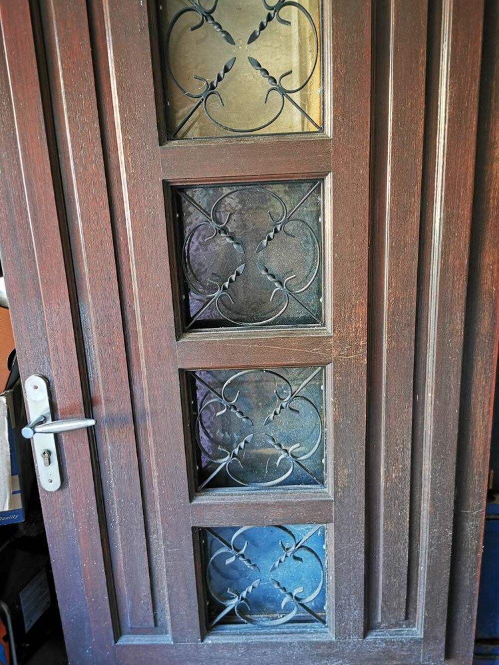 porte d'entr&eacute;e bois exotique Bricolage