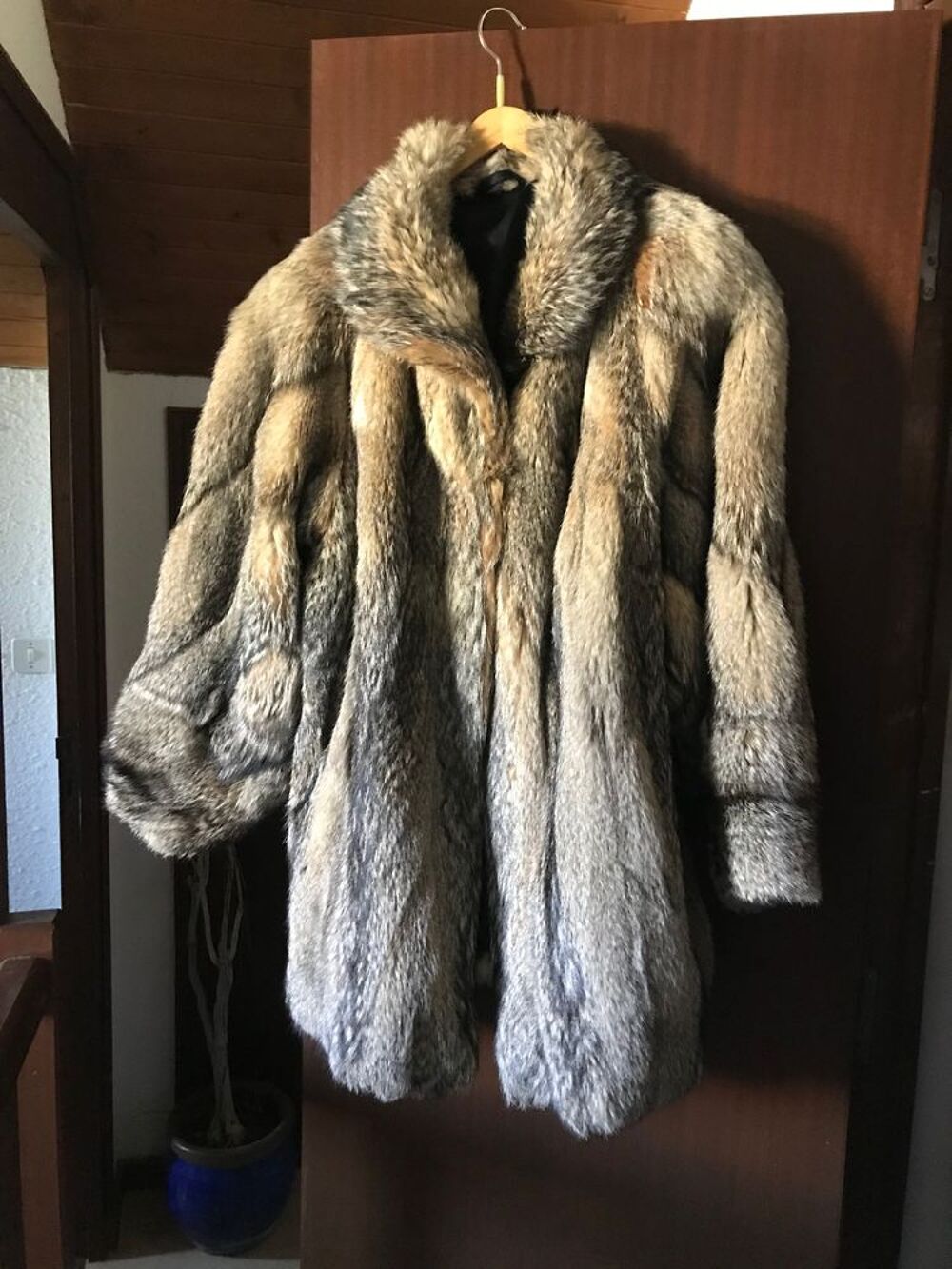Veste femme longue en fourrure naturelle Vêtements