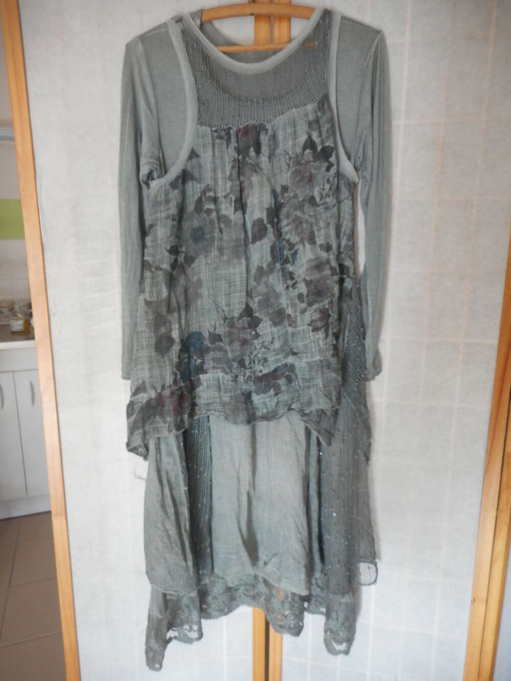 Robe de demi saison verte Vêtements