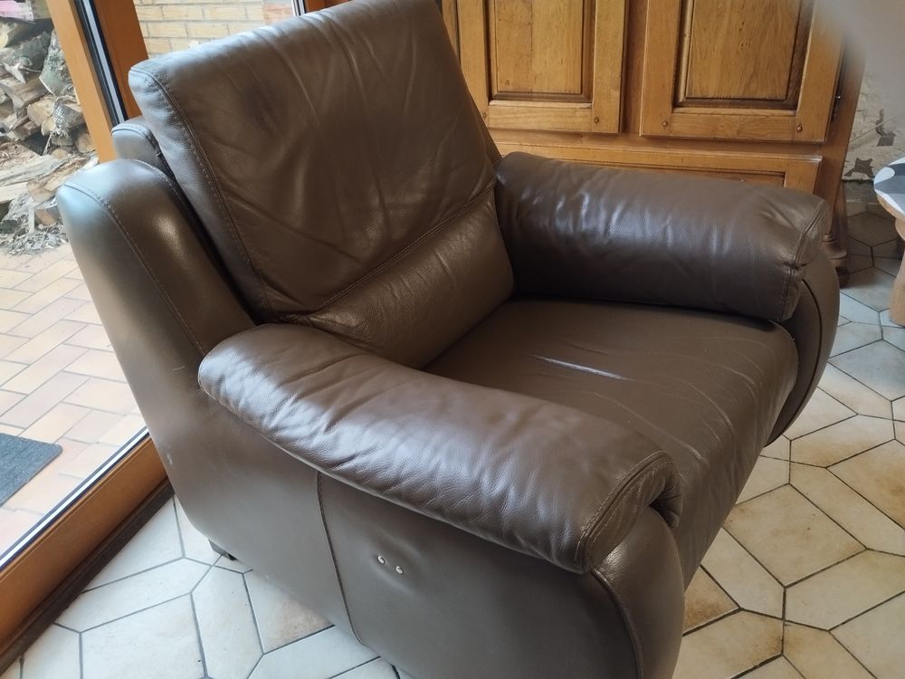 Salon en cuir de vachette Meubles