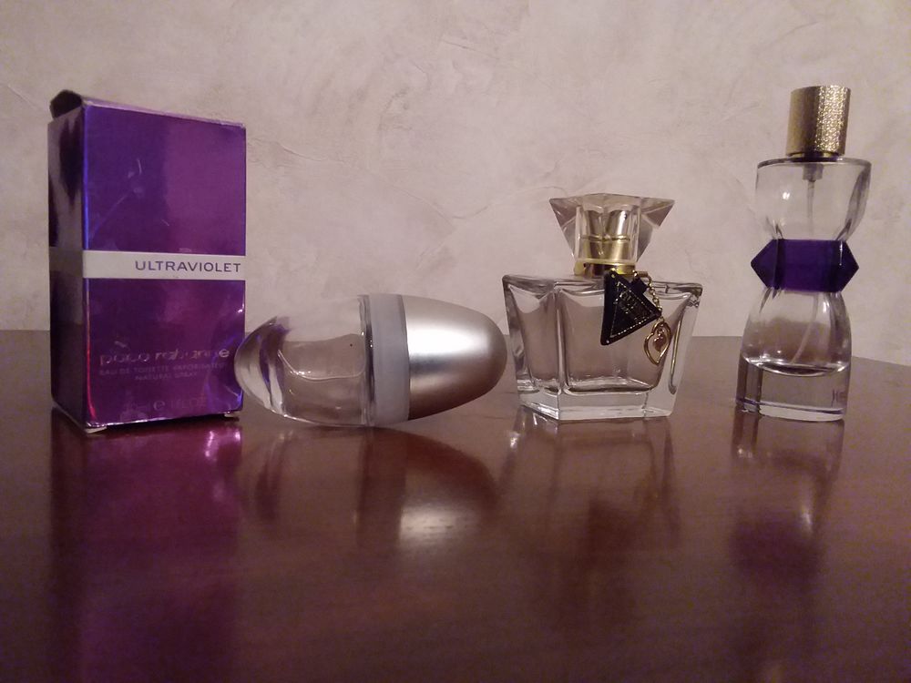 1 lot de 3 flacons de parfums vides 