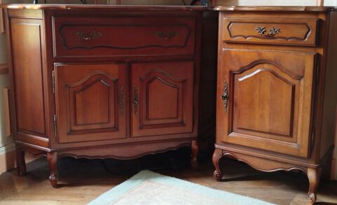 Lot 2 meubles en merisier marron - meuble TV et d'appoint 120 Deuil-la-Barre (95)