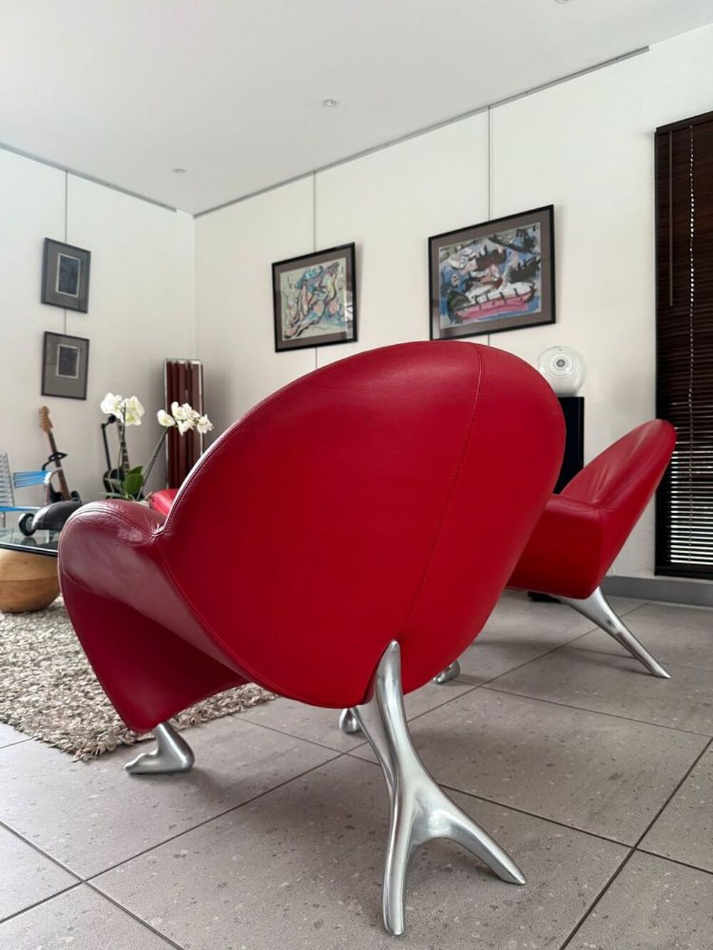 2 Fauteuils Leolux Tango Rouge Meubles