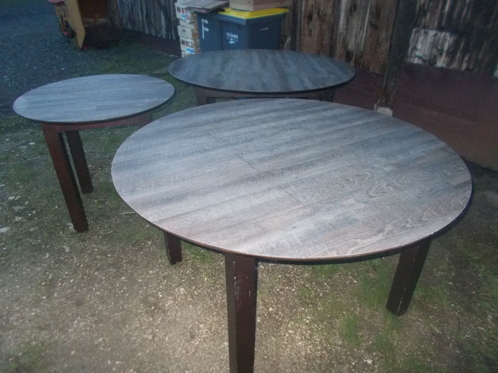 3 table rondes en bois tbeg faire prix Meubles