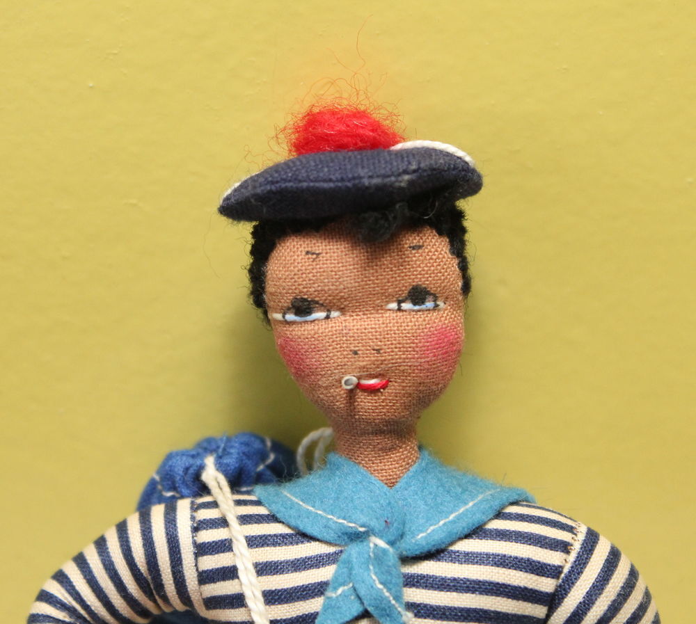 Poup&eacute;e de chiffon, marin fumeur 1960 Jeux / jouets