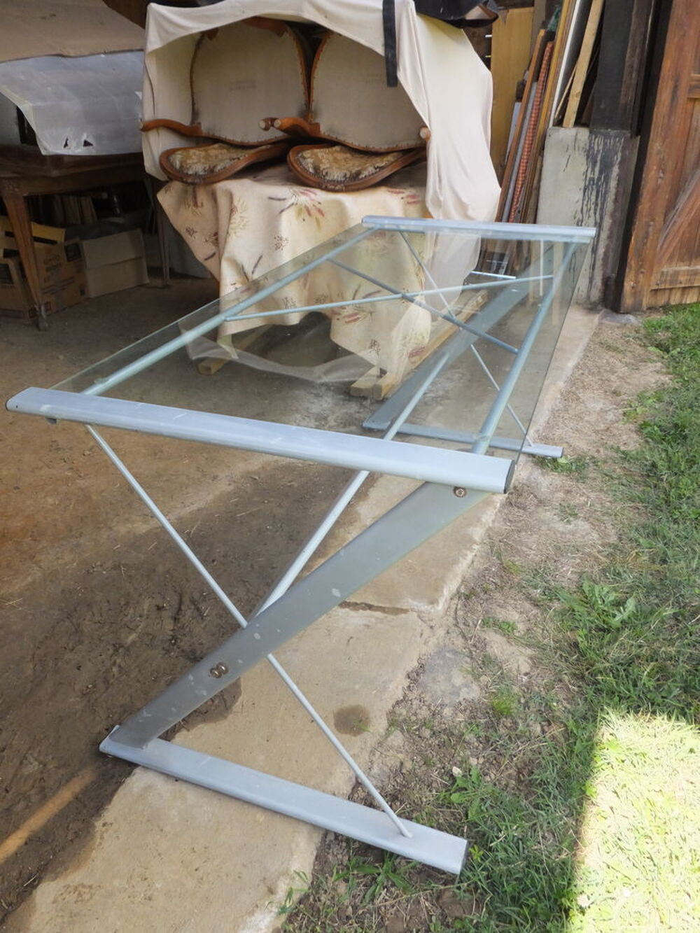 Table plateau verre Meubles