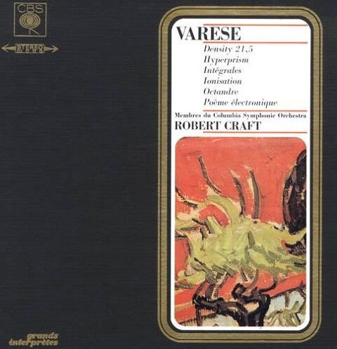 LP Edgar VARESE : Density 21.5 - CBS S 75.695 Biem - 1968 12 Argenteuil (95)