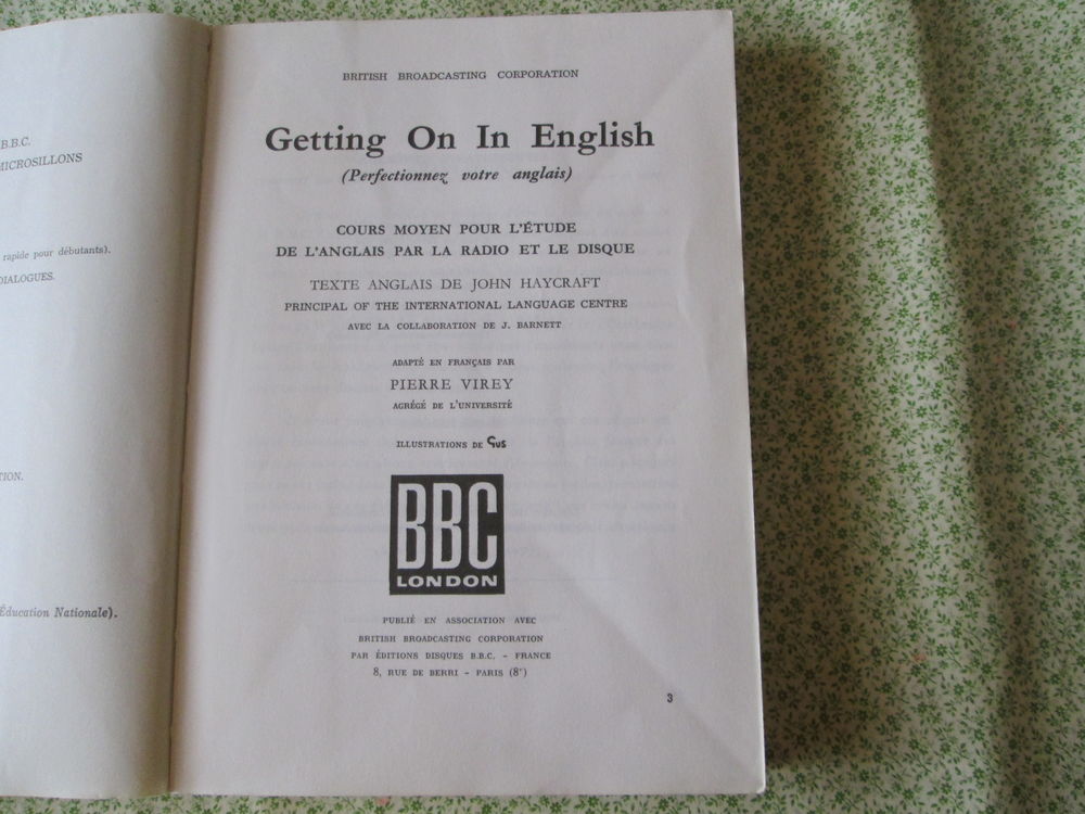 Livre scolaire anglais Getting on in English Livres et BD