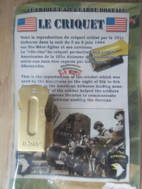 Cricket parachutiste US d�barquement ww2 (reproduction) 5.5 Valognes (50)