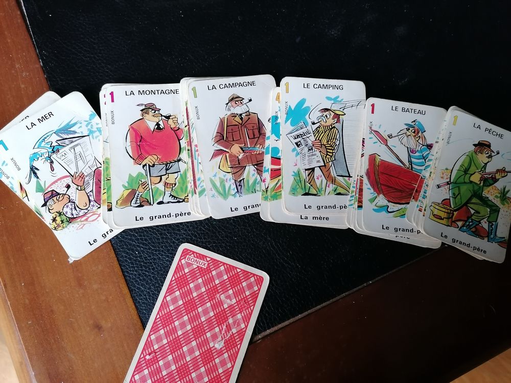 Ancien jeu de cartes 7 familles Pub Bonux Jeux / jouets