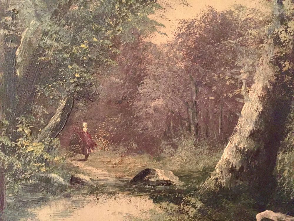 Tableau Ecole de BARBIZON Lucien HENRY XIXe 
