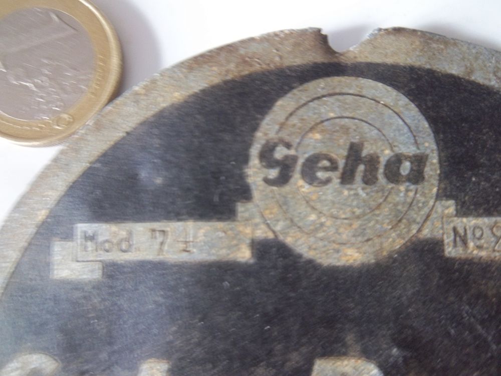 Plaque constructeur machine Allemande Geha-Regent vintage 