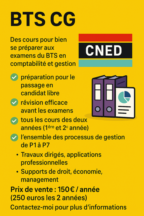 CNED- COURS BTS CG anciennement CGO 0 75016 Paris