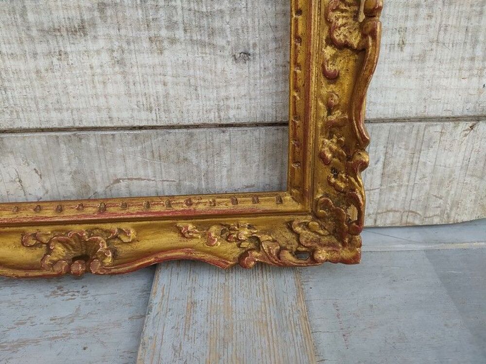 Cadre Montparnasse Bois Sculpt&eacute; Dor&eacute; Style R&eacute;gence Format 5F Décoration
