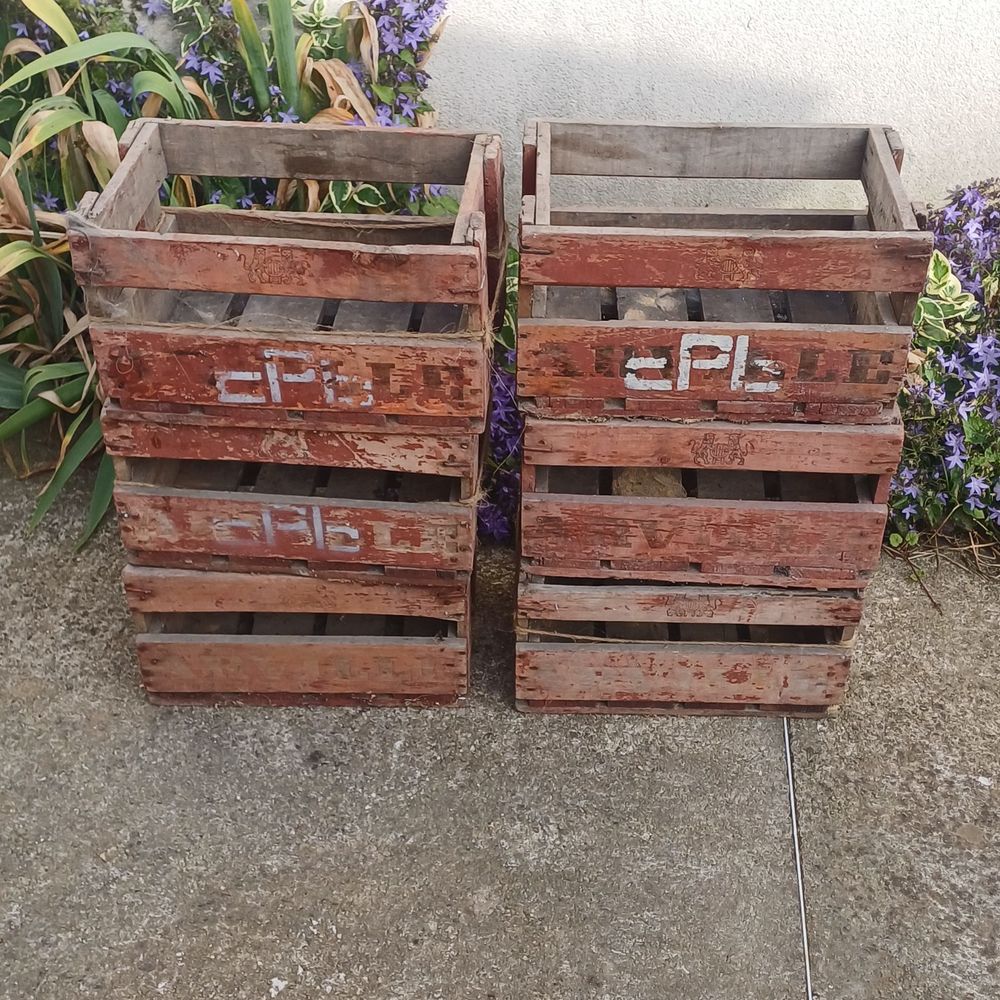 Casier caisse en bois arville vintage 