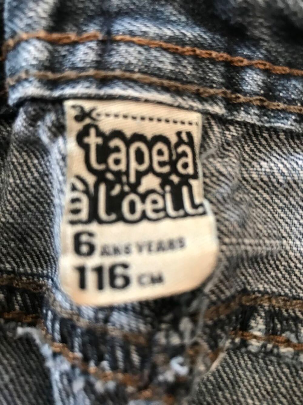 Jean enfant gar&ccedil;on " Tape &agrave; l' oeil " Vêtements enfants