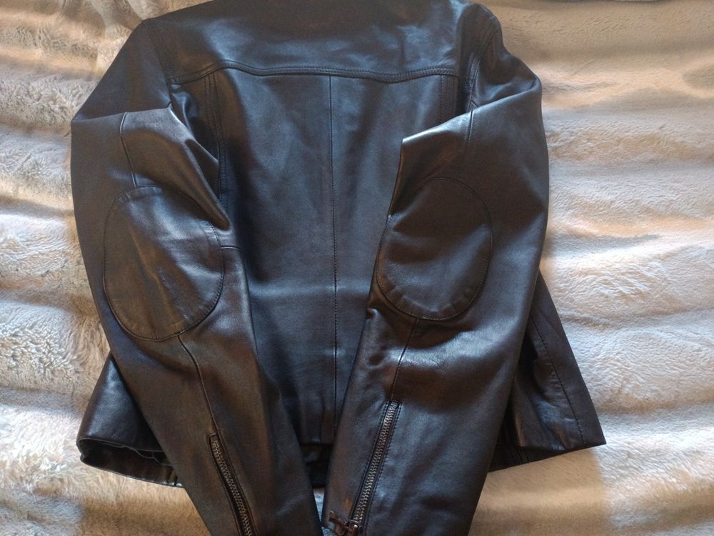 Veste courte de printemps cuir d'agneau Jamie Page Vêtements