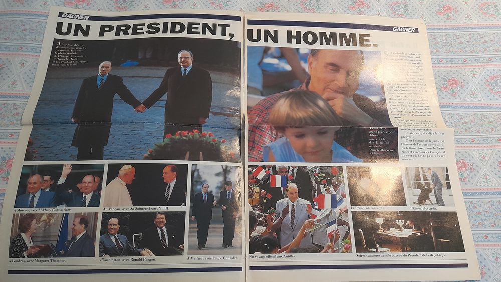 FRANCOIS MITTERRAND 5 MAGAZINES d'EPOQUE Livres et BD