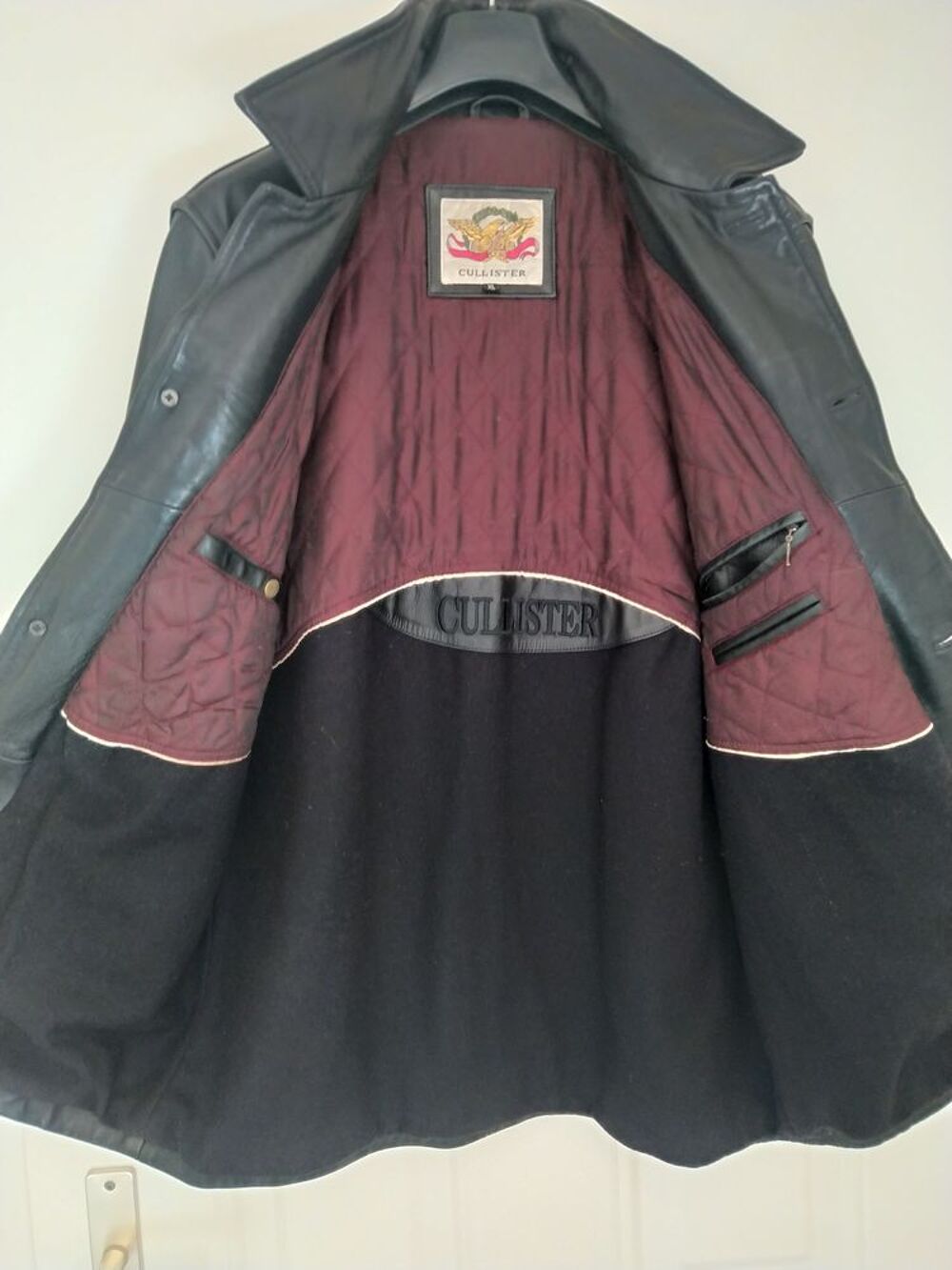 Veste cuir noir Vêtements