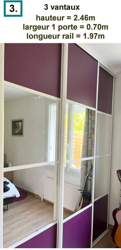 3 vantaux pour portes coulissantes Perceneige (89)